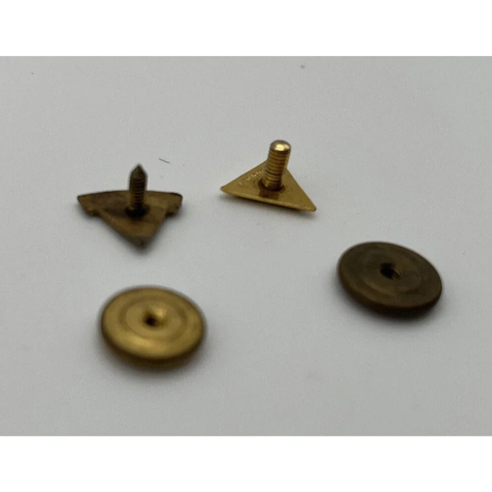 Two Vintage Knights of Pythias FCB Screw Back Pins - Eternal Knight - RARE